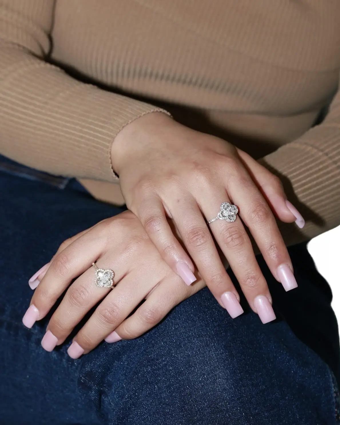 Aurora Blossom Ring - DiamSilver