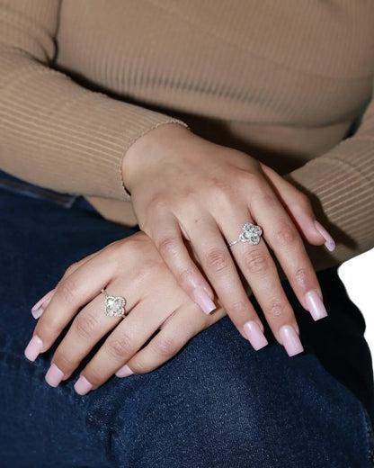 Aurora Blossom Ring - DiamSilver