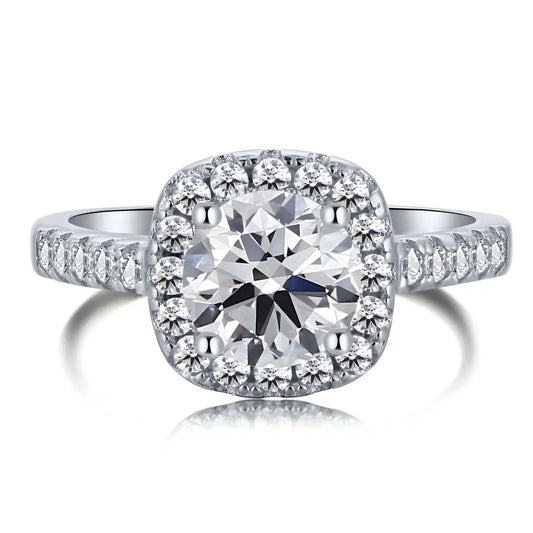 Diam Halo Ring - DiamSilver