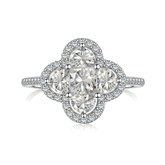 Aurora Blossom Ring - DiamSilver