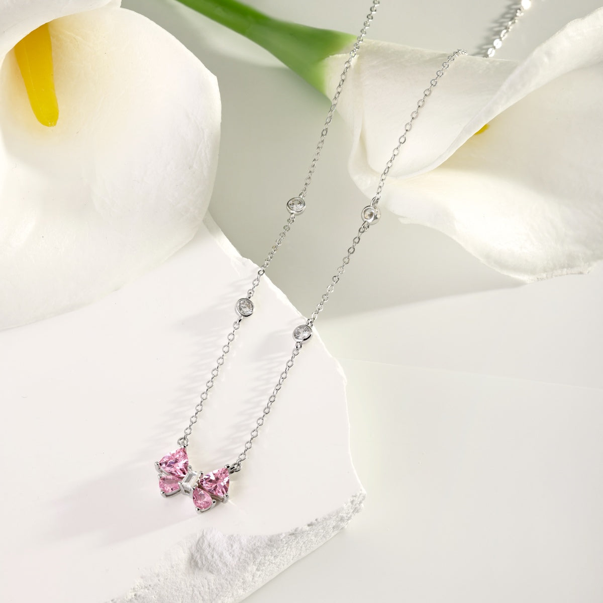 Graceful Bow Kette - DiamSilver