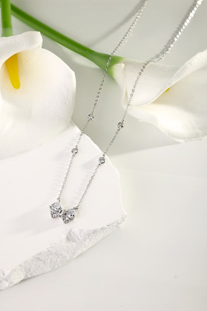 Graceful Bow Kette - DiamSilver