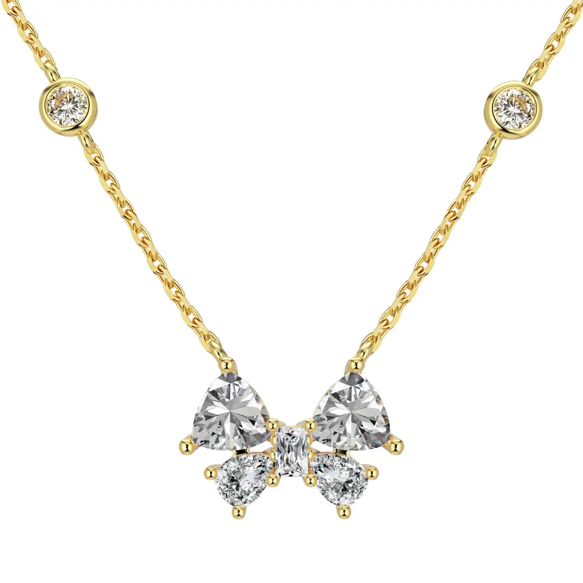 Graceful Bow Kette - DiamSilver
