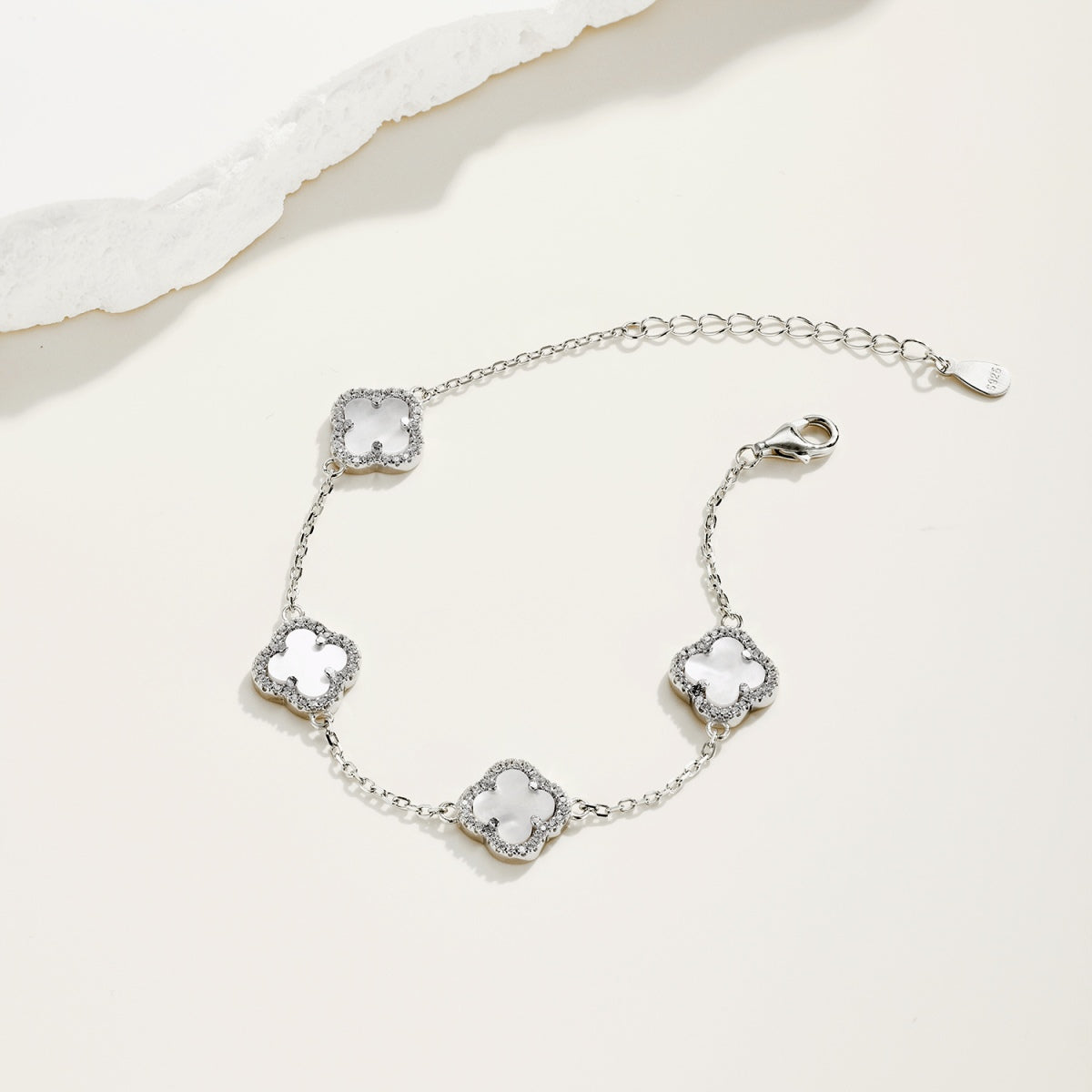 Elegance Clover Armband - DiamSilver