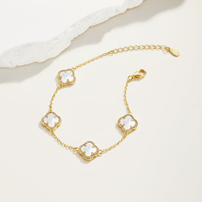 Elegance Clover Armband - DiamSilver