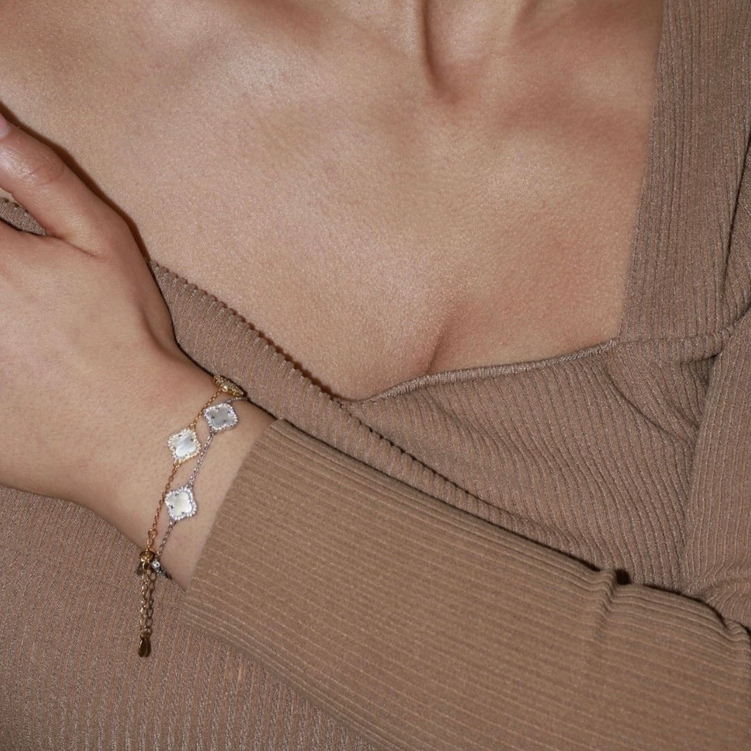 Elegance Clover Armband - DiamSilver